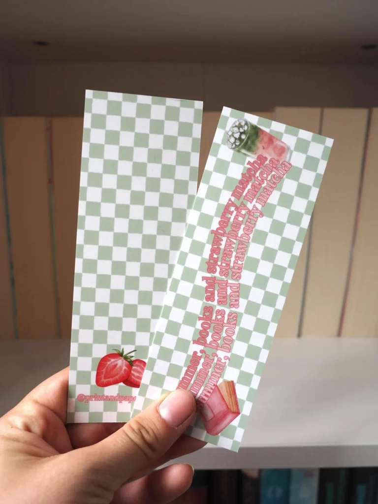 Summer Bookmarks – Books and Drinks | Coffee, Matcha & Strawberry Edition | Printed on both sides – Produktbild 7