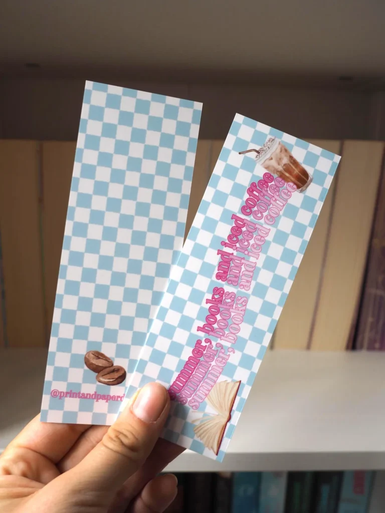 Summer Bookmarks – Books and Drinks | Coffee, Matcha & Strawberry Edition | Printed on both sides – Produktbild 6