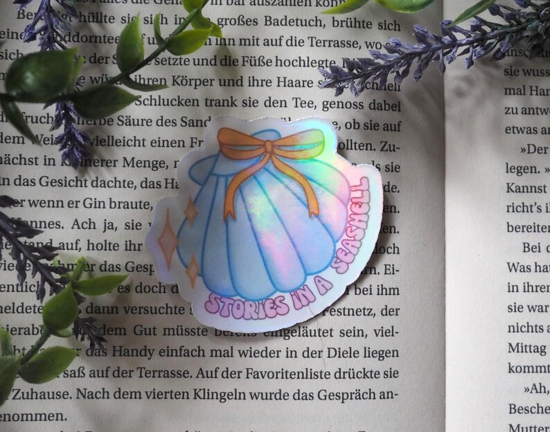 Bookish Summer Holo Sticker Set mit Muschel und Summer Reading Motiven – Produktbild 8